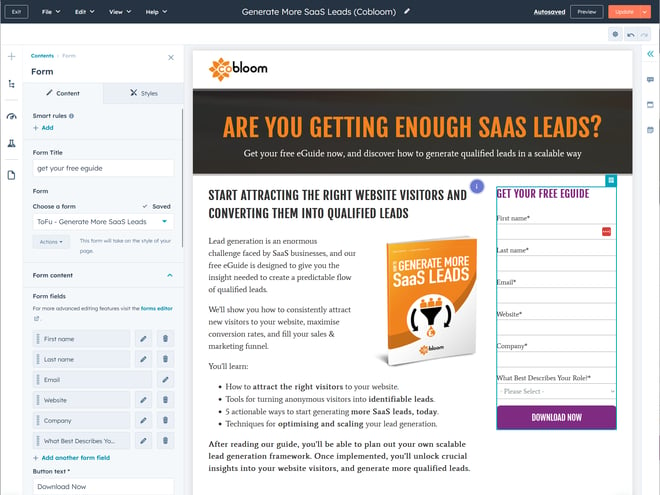 hubspot-lp-form-editor